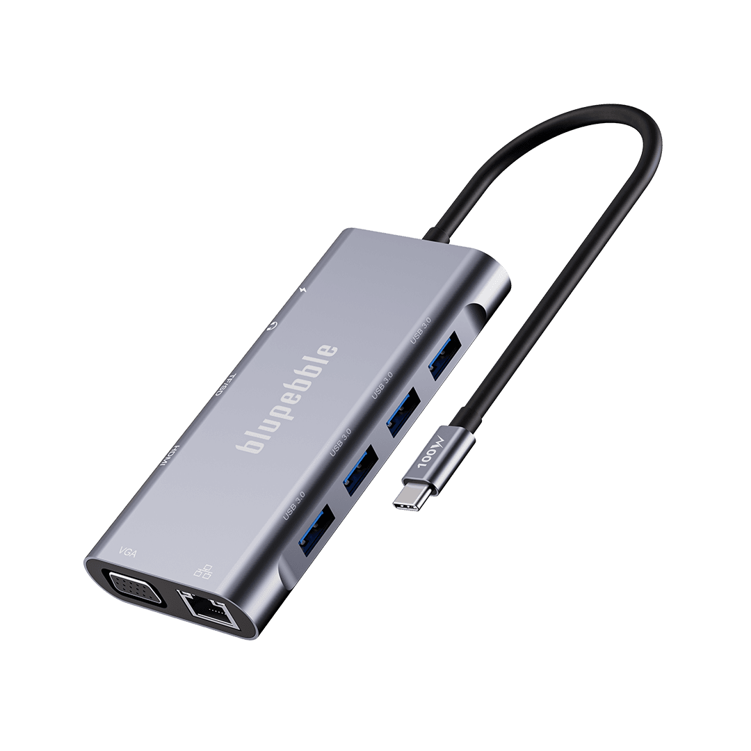 C11 Multiport Aluminum 11-in-1 Multimedia Hub 4K Ultra HD 100W