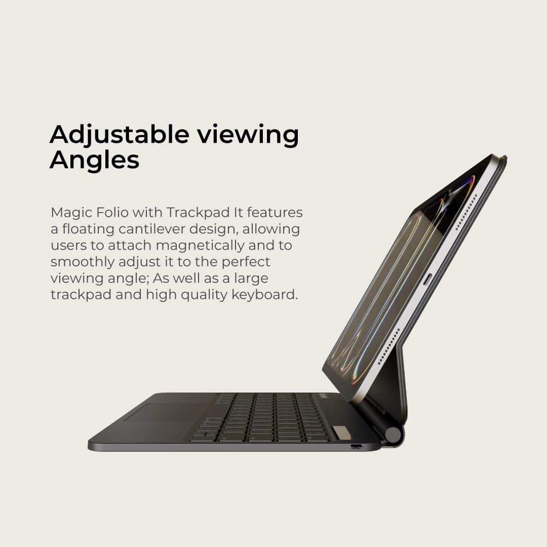 Magic Folio with Trackpad English and Arabic Keyboard for iPad 13" Pro 2024 - Image 5