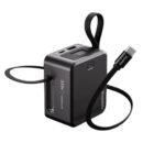 BLUPEBBLE LINKPOD 35W 10000MAH POWER BANK WITH RETRACTABLE CABLE GRAY BP-PBLNKPD35-GY